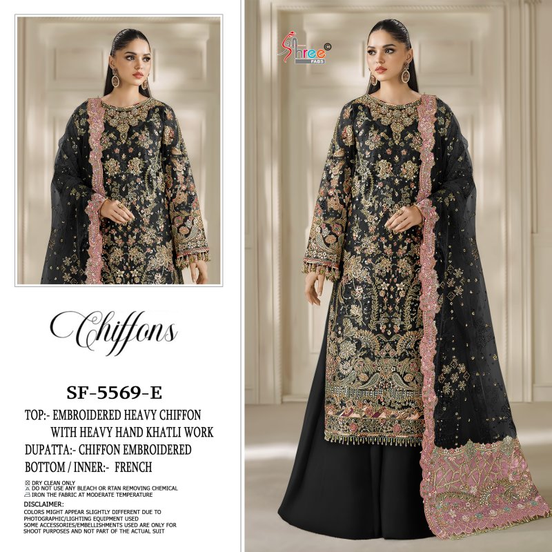 Sf 5569 E To H By Shree Chiffon Pakistani Salwar Suits 